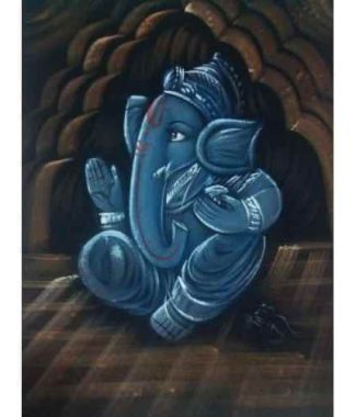 Ganesh Coper Cone Painting